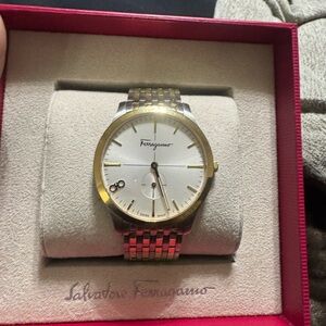 Salvatore Ferragamo Gold and Silver Men's Watch